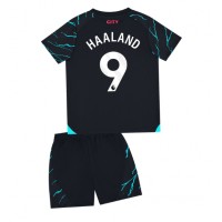 Dres Manchester City Erling Haaland #9 Rezervni za djecu 2023-24 Kratak Rukav (+ kratke hlače)